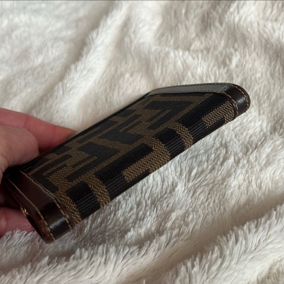 Authentic Fendi Zucca Kiss Lock Coin Wallet - Picture 6 of 13